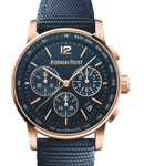 Code 11.59 Chronograph Automatic in Rose Gold on Blue Fabric Strap with Blue Dial