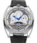 DeBethune DB28 in Titanium on Black Crocodile Leather Strap with Silver Dial