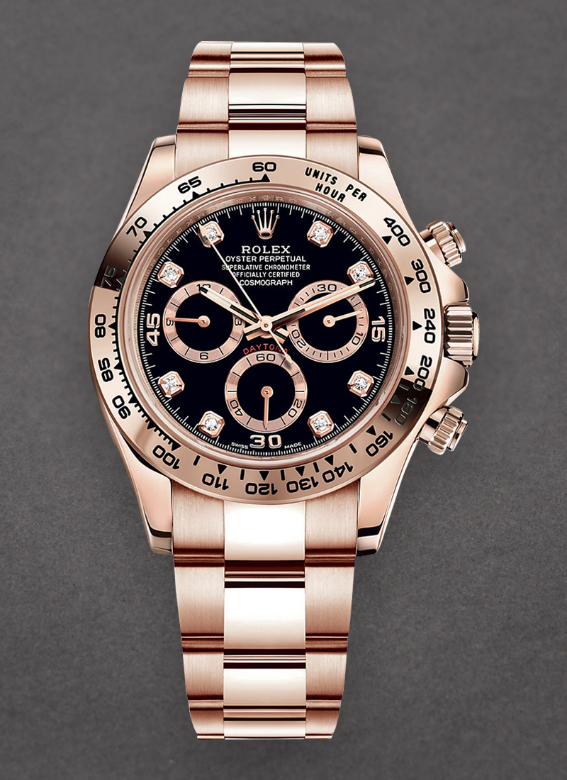 Pre-Owned Rolex Daytona Cosmograph 40mm in Rose Gold with Engraved Bezel