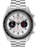 Speedmaster Chronoscope 43mm in Steel with Black Bezel on Steel Bracelet with Silver Dial