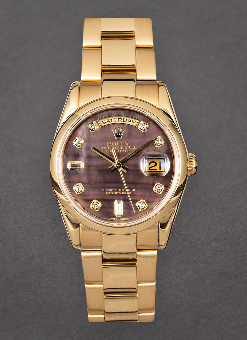 Pre-Owned Rolex Day Date 36mm President in Yellow Gold with Domed Bezel