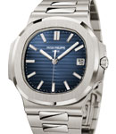 Nautilus 5811 41mm in White Gold on White Gold Bracelet with Blue Dial