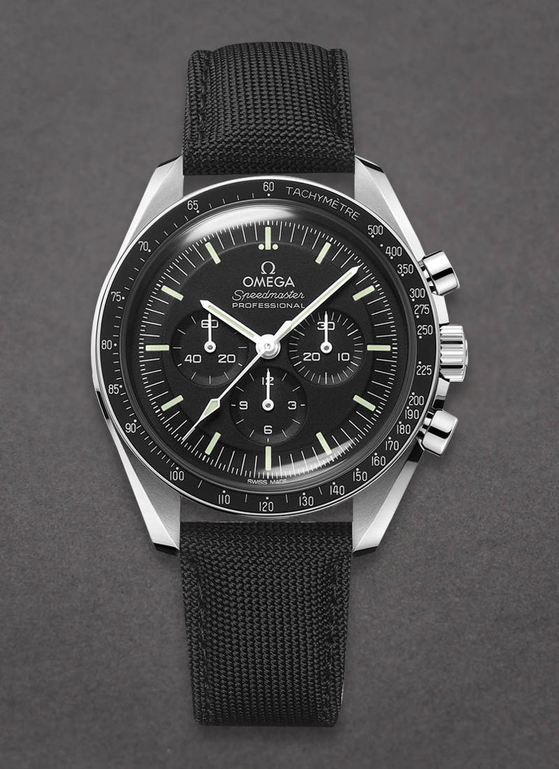 Omega Speedmaster Moonwatch Chronometer in Steel with Black Bezel