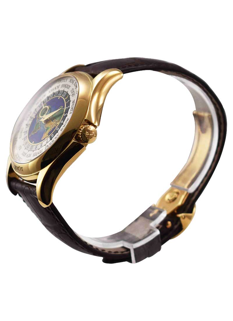 World Time 5131J Cloisonne in Yellow Gold