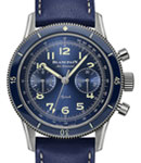 Air Command Flyback in Titanium on Blue Calfskin Strap with Blue Dial