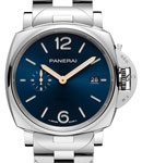 PAM 1124 - Luminor Due 42mm in Steel on Steel Bracelet with Blue Dial