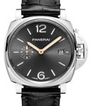 PAM 1250 - Luminor Due 42MM in Steel on Black Crocodile Leather Strap with Anthracite Dial