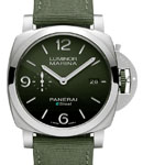 PAM 1356 - Luminor Marina ESteelâ„¢ Verde Smeraldo in Steel on Green Fabric Strap with Green Dial