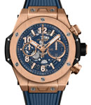 Big Bang UNICO in Rose Gold on Blue Strap with Skeleton Dial