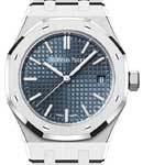 Royal Oak 37mm  50th Anniversary in Steel on Steel Bracelet with Blue Dial
