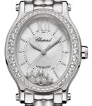 Happy Sport Oval Automatic in Stainless Steel on Stainless Steel Bracelet with Silver Dial
