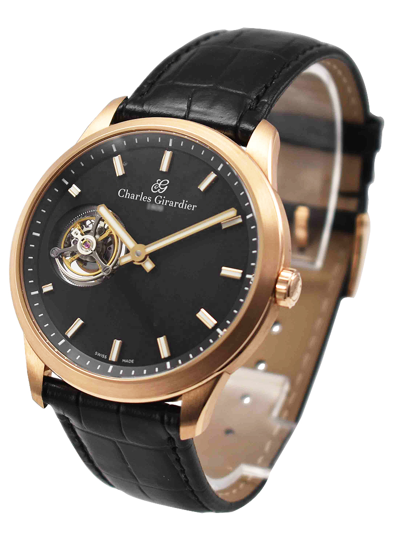 Charles Girardier Tourbillon Extra Thin 40.5mm in Rose Gold 1759RG