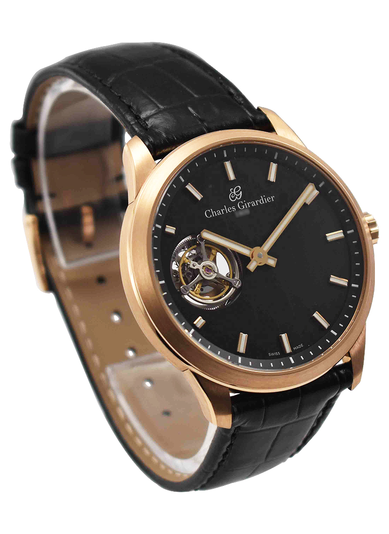 Charles Girardier Tourbillon Extra Thin 40.5mm in Rose Gold 1759RG