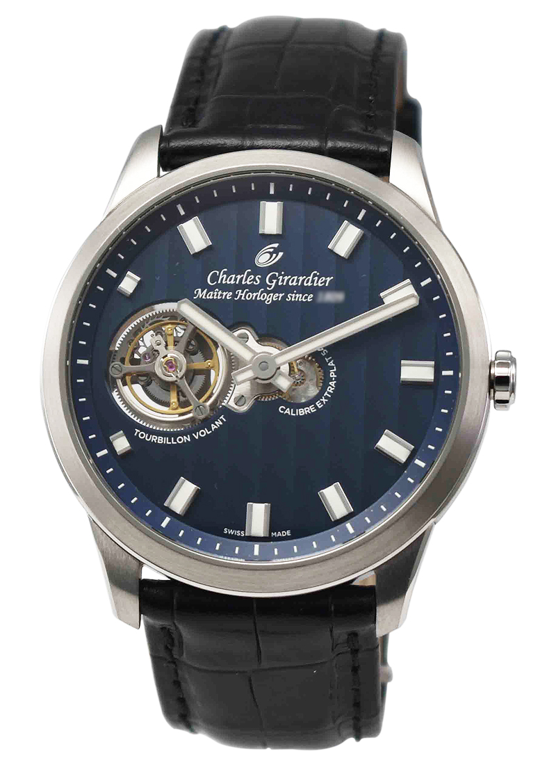 Charles Girardier Tourbillon Extra Thin 40.5mm in Steel 1759SS