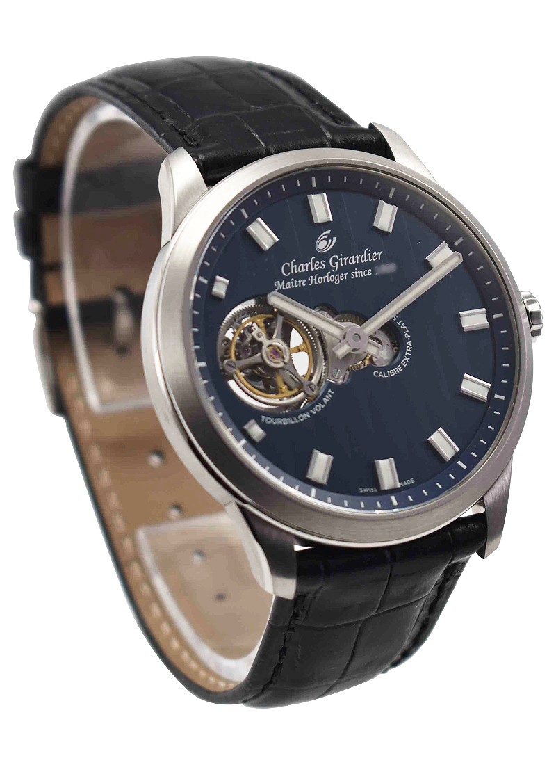 Charles Girardier Tourbillon Extra Thin 40.5mm in Steel 1759SS