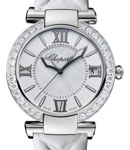 Imperiale Automatic in Stainless Steel with Diamond Bezel on Leather Strap with White Dial