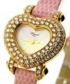 Heart Shaped Case - Haute Joaillerie   Rose Gold with Diamond Case on Pink Strap