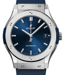 Classic Fusion in Titanium on Rubber Strap with Blue Dial