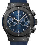 Classic Fusion in Ceramic on Rubber Strap with Blue Dial