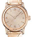 Code 11.59 Automatic in Rose Gold with Diamond Lugs on Leather Strap with Pave Diamond Dial