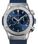 Classic Fusion in Titanium on Rubber Strap with Blue Dial