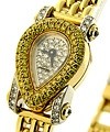  Haute Joaillerie Yellow Gold with Yellow Sapphire Bezel and Pave Diamond Dial