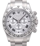 Daytona 40mm with White Gold on Oyster Bracelet with Pave Diamond Dial - Roman Markers