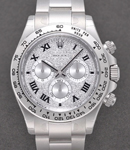 Daytona 40mm with White Gold on Oyster Bracelet with Pave Diamond Dial - Roman Markers