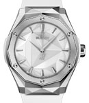 Classic Fusion Orlinski in Titanium  on White Smooth Rubber Strap with White Dial
