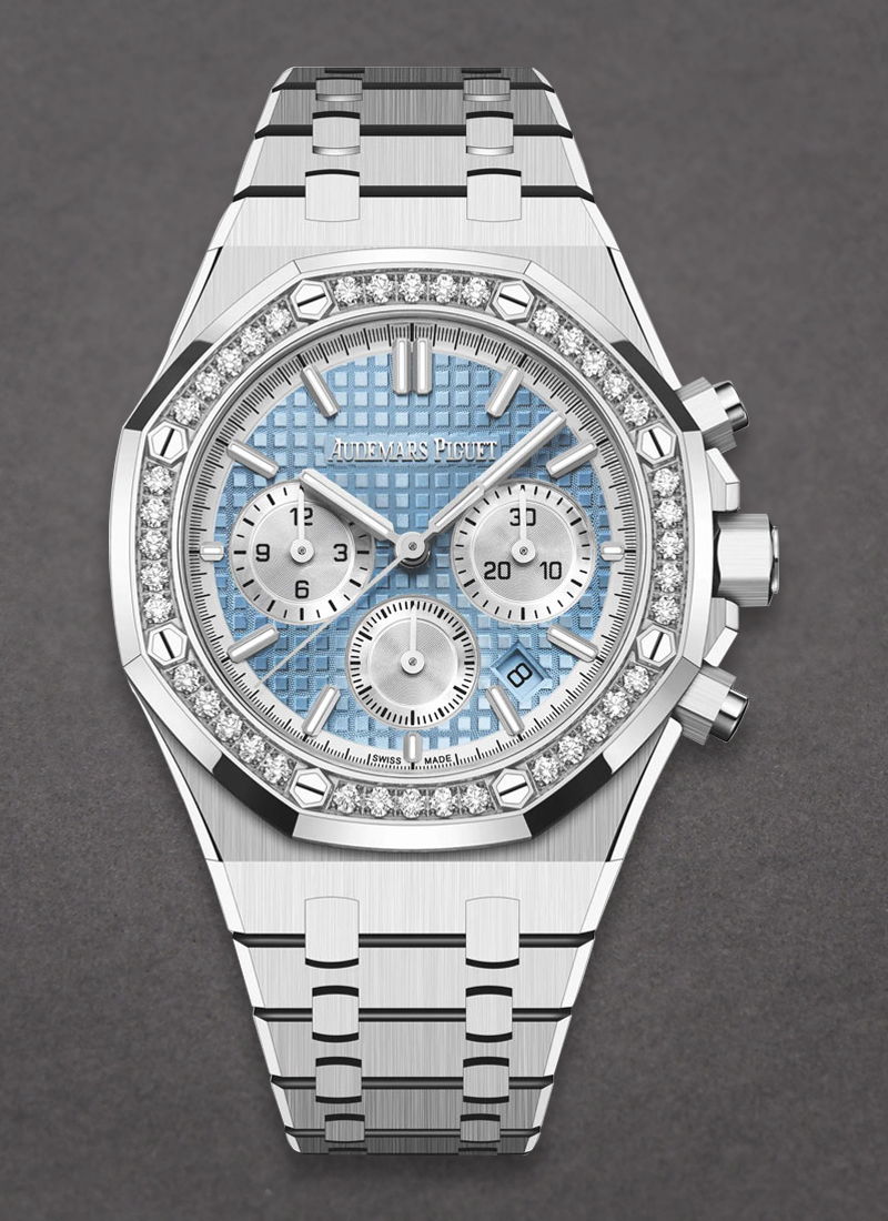 Audemars Piguet Royal Oak Chronograph 38mm in Steel with Diamond Bezel