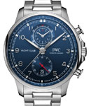 Portugieser Yacht Club Chronograph Automatic in Stainless Steel on Stainless Steel Bracelet with Blue Dial