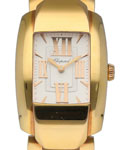 La Strada in Yellow Gold on Yellow Gold Bracelet with Silver Dial