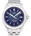 Seamaster 120m Jacques Mayol Limited Edition in Steel on Steel Bracelet with Blue Dial