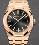 Royal Oak 41mm 50th Anniversary Automatic in Rose Gold on Rose Gold Bracelet with Black Dial