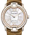 Velvet Automatic 36mm in Rose Gold with Diamond Bezel on Strap with Mother of Pearl Dial