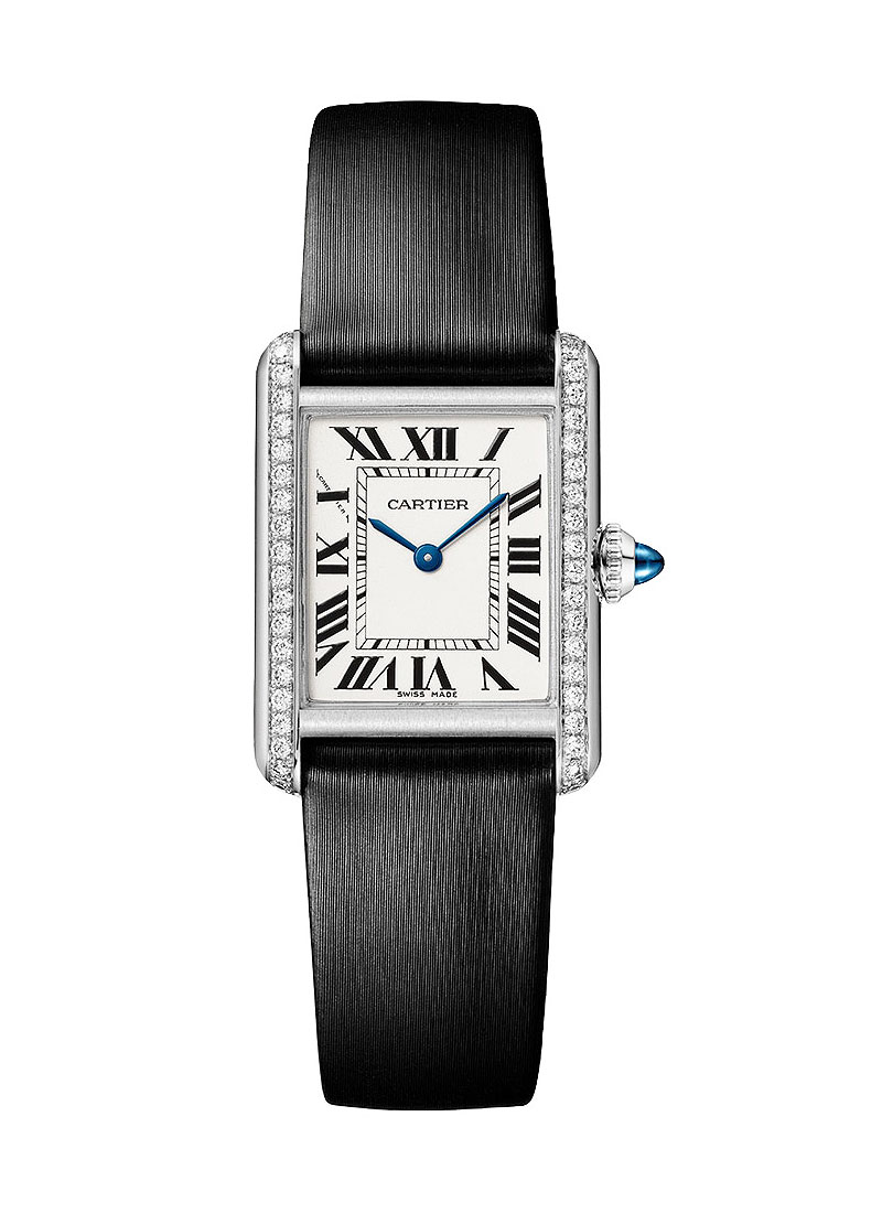 Cartier Tank Must Small Quartz in Steel with Diamond Bezel