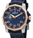 Admiral's Cup Competition 48 in Titanium and Rose Gold On Black Rubber Strap with Blue Dial