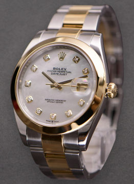 Pre-Owned Rolex 126303 41mm 2-Tone Datejust in Steel and Yellow Gold with Smooth Bezel 126303