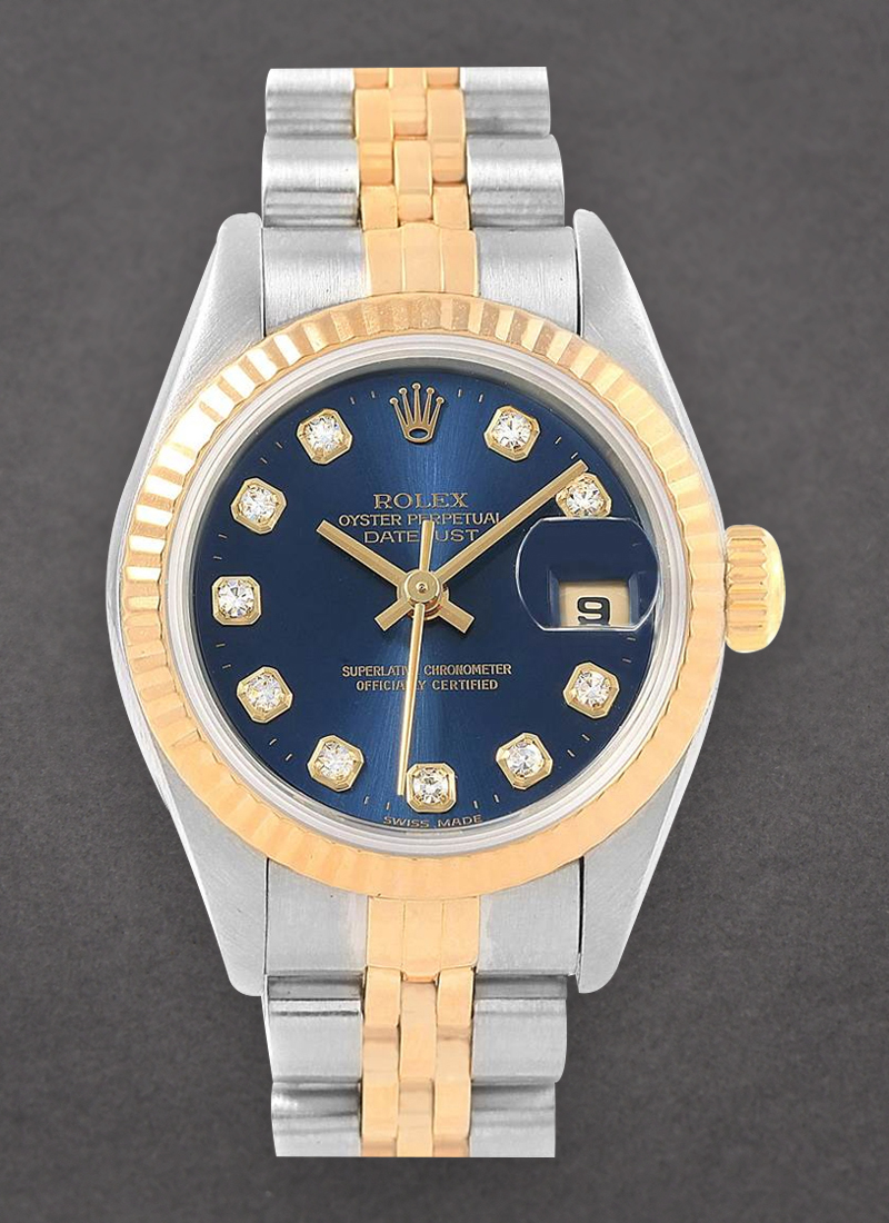 Pre-Owned Rolex Datejust Ladys 26mm in Steel with Yellow Gold Fluted Bezel