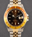 GMT-Master in Steel with Yellow Gold Rootbeer Bezel on Jubilee Bracelet with Brown Nipple Dial