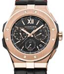 Alpine Eagle XL Chrono 44mm in Rose Gold on Black Calfskin Leather Strap with Black Dial