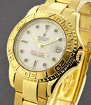 Yacht-master Mid Size 35mm in Yellow Gold on Oyster Bracelet with White Dial