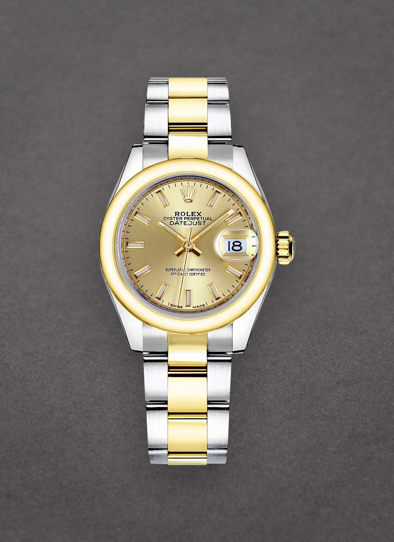 Pre-Owned Rolex Datejust 26mm in Steel with Yellow Gold Domed Bezel