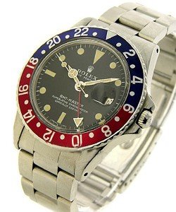 GMT-MASTER 40mm in Stainless Steel with Red/Blue Bezel on Oyster Bracelet with Black Dial