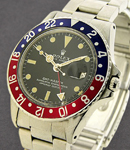 GMT-MASTER 40mm in Stainless Steel with Red/Blue Bezel on Oyster Bracelet with Black Dial