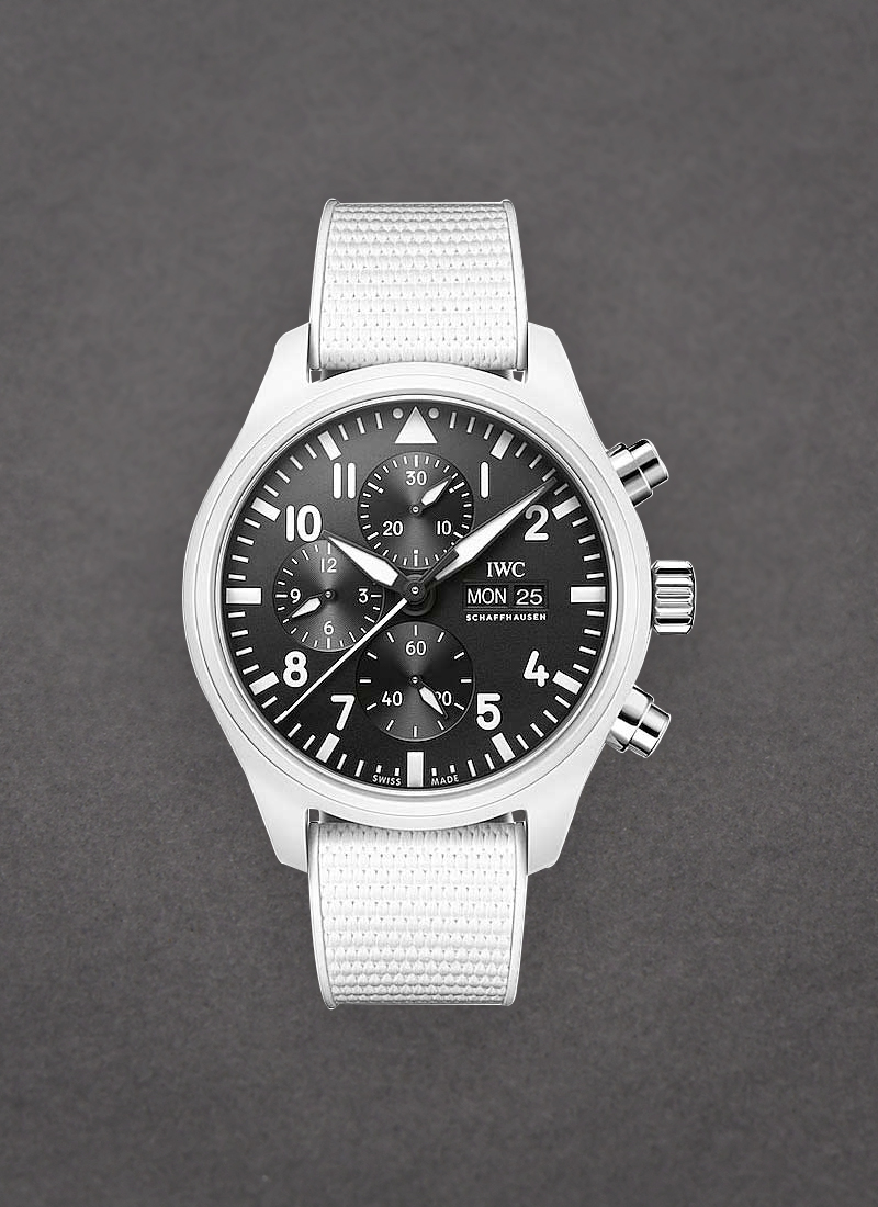 IWC Pilots Chronograph Top Gun Efition LAKE TAHOE in White Ceramic