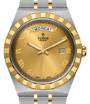 Royal Watch 41mm in Steel with Yellow Gold Bezel on Steel and Yellow Gold Bracelet with Champagne Dial