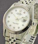 Men's Datejust 36mm with Fluted Bezel  on Jubilee Bracelet with White MOP Diamond Dial