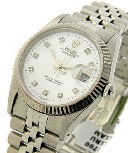 Men's Datejust 36mm with Fluted Bezel  on Jubilee Bracelet with White MOP Diamond Dial