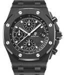 Royal Oak Offshore Chronograph 42mm in Black Ceramic on Black Ceramic Bracelet with Black Dial